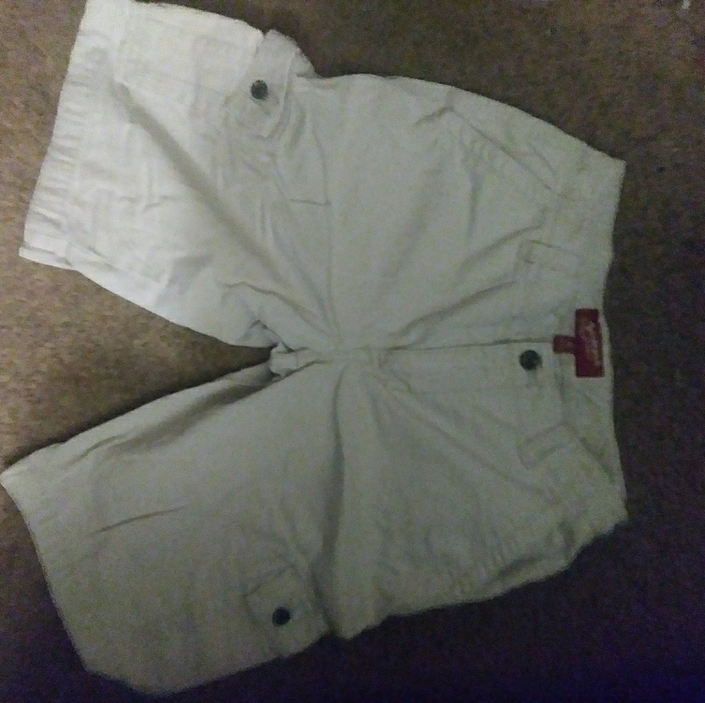 White cargo shorts